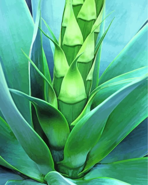 Close Up Agave paint by numbers