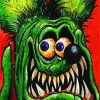 Closs Up Rat Fink paint by number