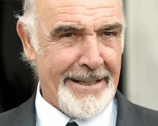 Close Sean Connery paint by numbers
