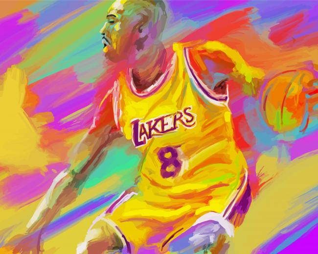 Kobe Bryant And Gigi Paint By Numbers - PBN Canvas