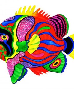 Colorful Tropical Fish paint by number