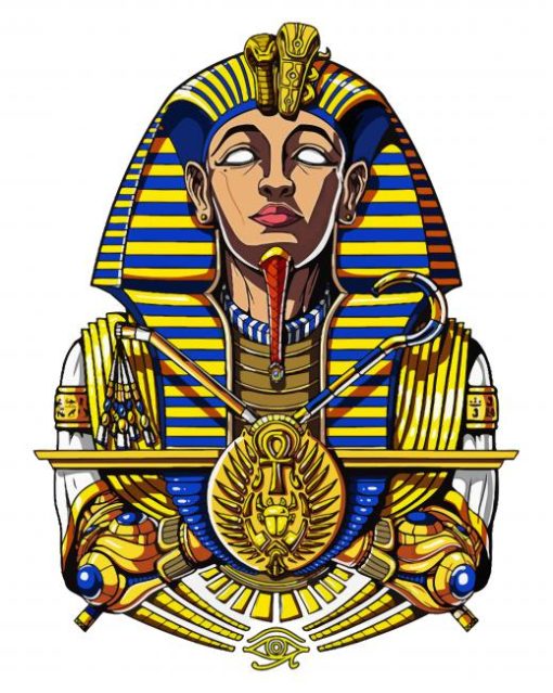 Cool Egyptian Pharaoh paint by numbers