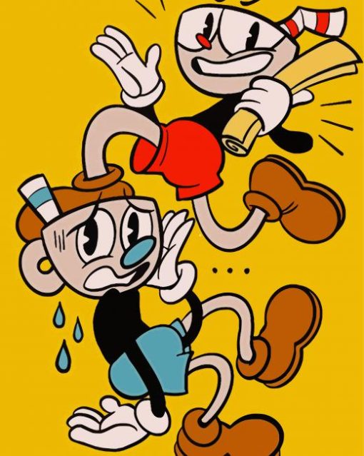 Cuphead Characters paint by number