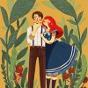 Cute Couple Illustration paint by numbers