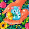 Cute Mouse And Flowers paint by number