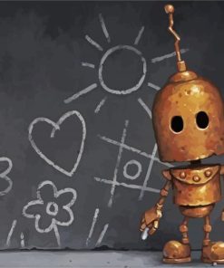 Cute Robot paint by numbers