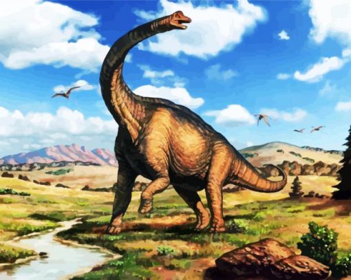 Diplodocus Dinosaur paint by number