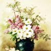 Dogwood And Lilacs Vase paint by numbers