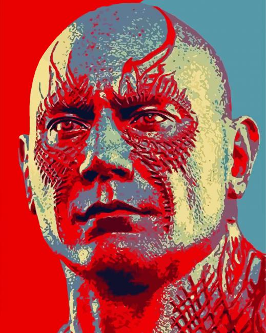 Drax Marvel paint by number