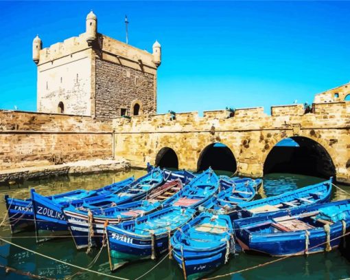 Essaouira Citadel Port paint by numbers