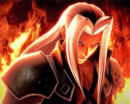 Fire Sephiroth paint by numbers