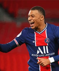 Footballer Kylian Mbappe paint by numbers