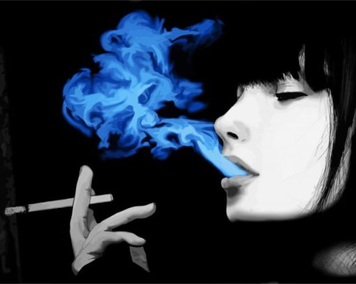 Girl Smoking paint by number
