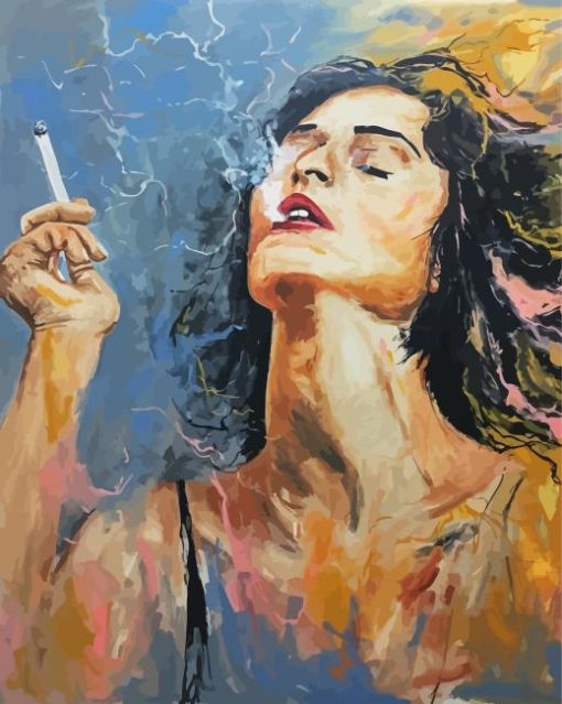 Girl Smoking paint by number
