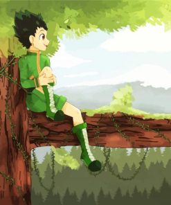 Gon Freecss On Tree paint by number