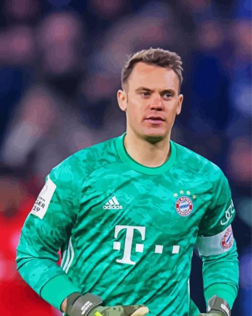 Handsome Manuel Neuer paint by numbers