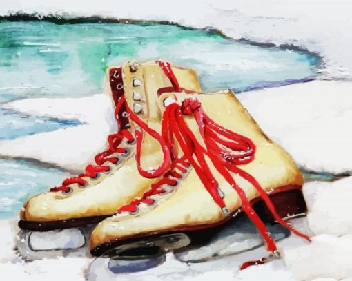 Ice Skates paint by number