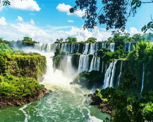 Iguazu National Park Argentina paint by number