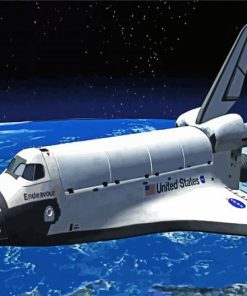 Illustration Space Shuttle paint by numbers