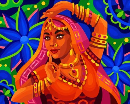 Indian Woman paint by number