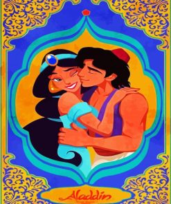 Jasmine And Aladdin paint by number