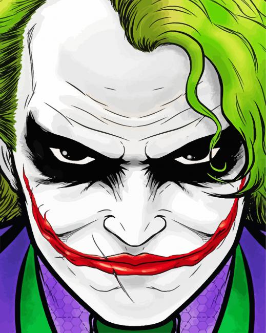 Joker Movie Paint By Numbers - PBN Canvas