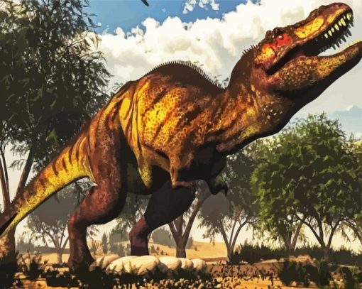 Jurassic Tyrannosaurus paint by numbers