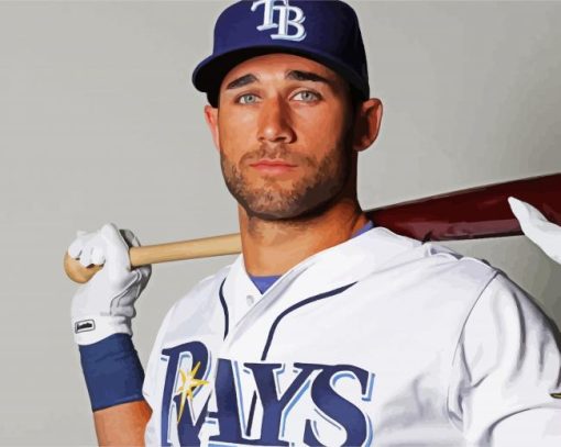 Kevin Kiermaier Rays paint by numbers