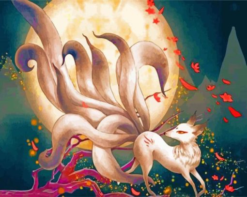 Kitsune Wolf paint by number