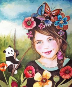 Lady And Panda paint by number