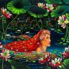 Lotus Mermaid paint by number
