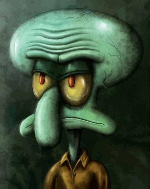 Mad Squidward paint by number