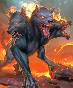Mad Black Cerberus paint by number