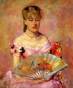 Mary Cassatt Lady With A Fan paint by numbers