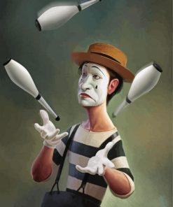 Mime Clown paint by number