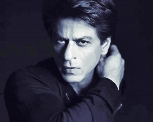 Monochrome Shahrukh khan paint by number