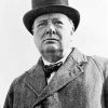 Monochrome Winston Churchill paint by number