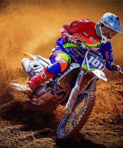 Motocross Racer paint by numbers