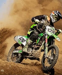 Motocross Racing paint by numbers