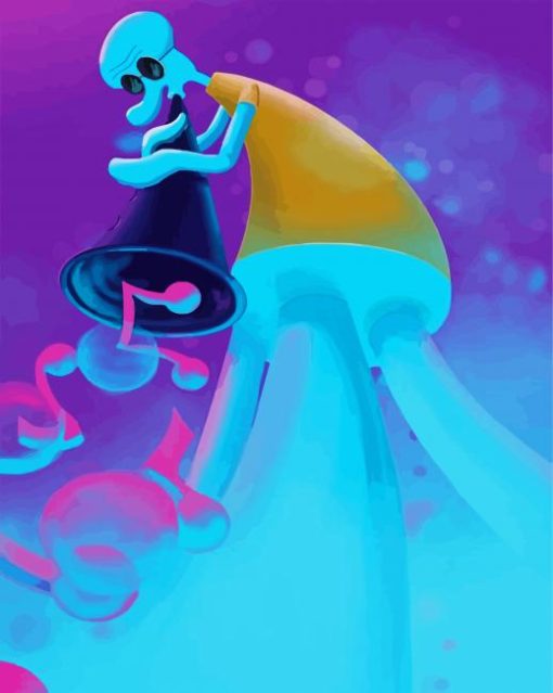 Musician Squidward paint by number