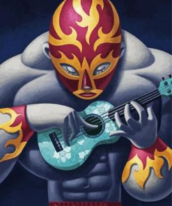 Musician Wrestler paint by number