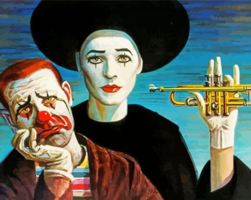 Musician Mime paint by numbers