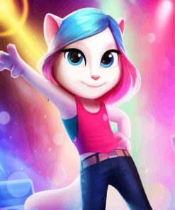 My Talking Angela Dancing paint by number