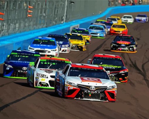 Nascar Race paint by numbers