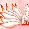 Nine Tailed Fox Kitsune paint by number