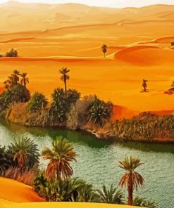 Oasis Desert paint by number