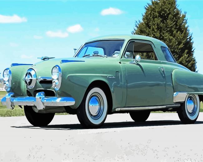 Old Studebaker Car paint by number