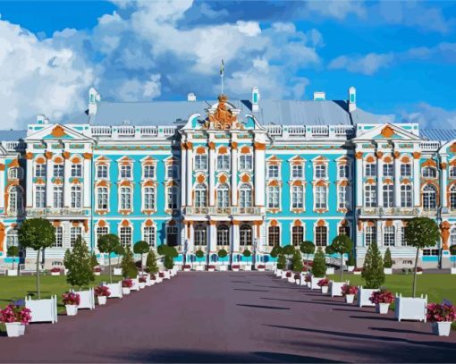 Petersburg Catherine Palace paint by number