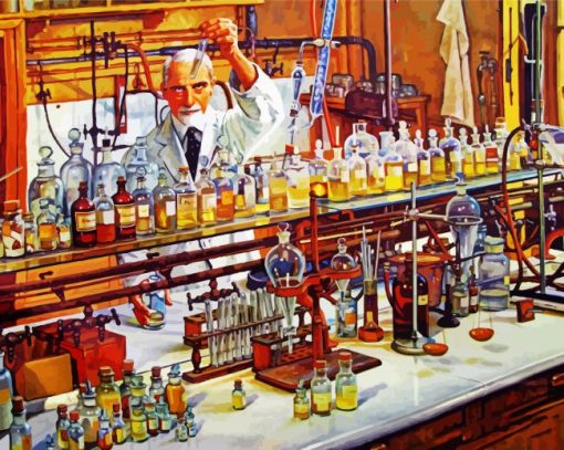 Pharmacist In Laboratory paint by number