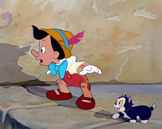 Pinocchio And Figaro paint by number